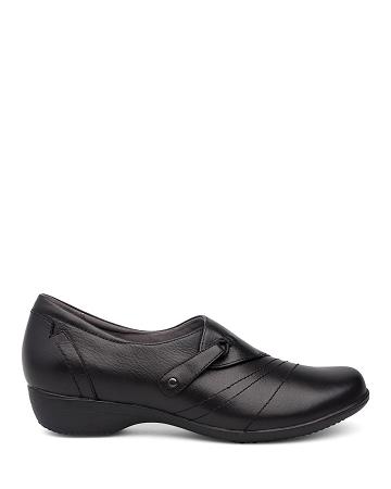 Wide Shoes Dansko Franny Milled Nappa Femme Noir | FR 525FDN